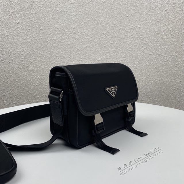 prada男包 普拉達新款郵差包 2VD034 Prada單肩斜挎包 Prada三合一組合郵差包 男女同款  pyd2351